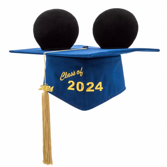 2024 Disney Magic Graduation Cap: Navy Mickey Ears Mortarboard with Tassel